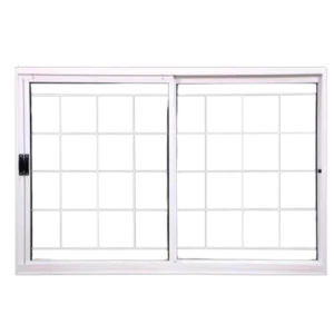 Janela De Correr 2 Folha Com Grade 150X100 Aço Pintado